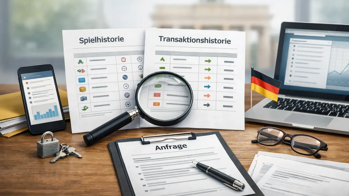Spiel- und Transaktionshistorie beim Anbieter anfordern